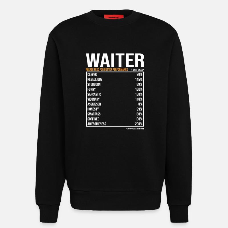 Kellner Spruch Kellner Geschenk - Sweatshirt - made by SPREAD  - SOLID BLACK
