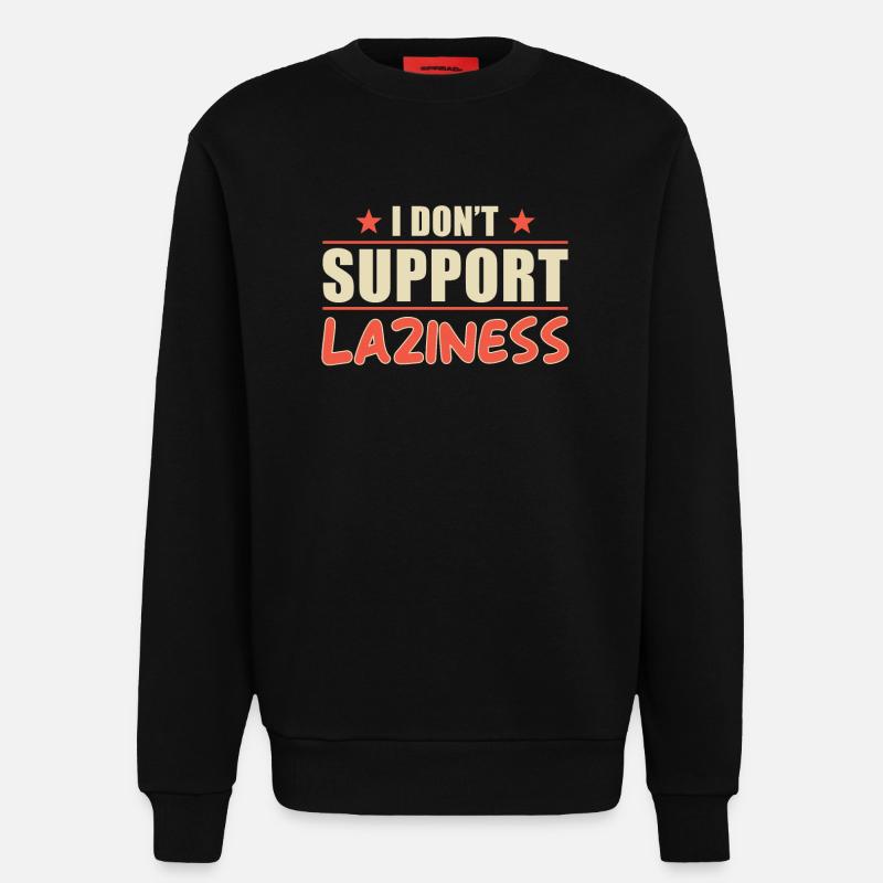 Hard work motivation saying - Sweatshirt - made by SPREAD - SOLID BLACK