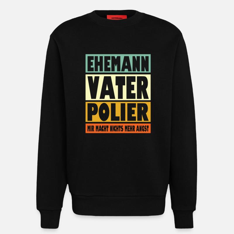 Polier Vater Ehemann Held - Sweatshirt - made by SPREAD  - SOLID BLACK