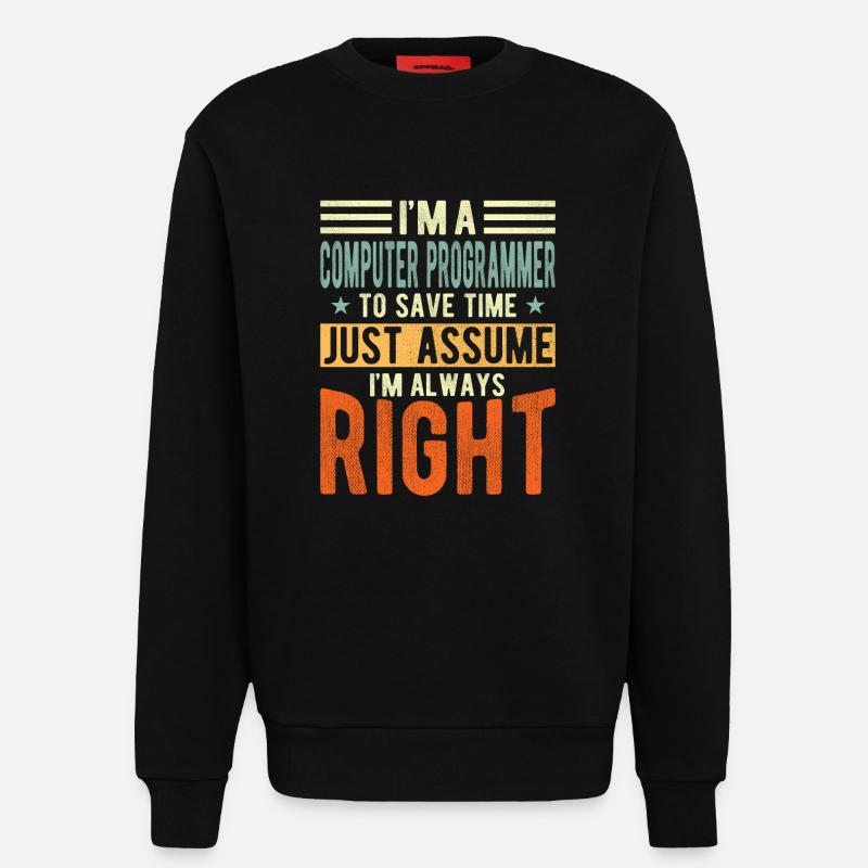 Computerprogrammierer - Sweatshirt - made by SPREAD  - SOLID BLACK