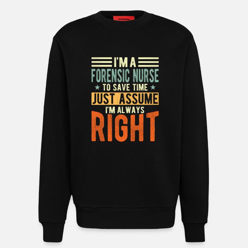 Forensische Krankenschwester - Sweatshirt - made by SPREAD  - SOLID BLACK