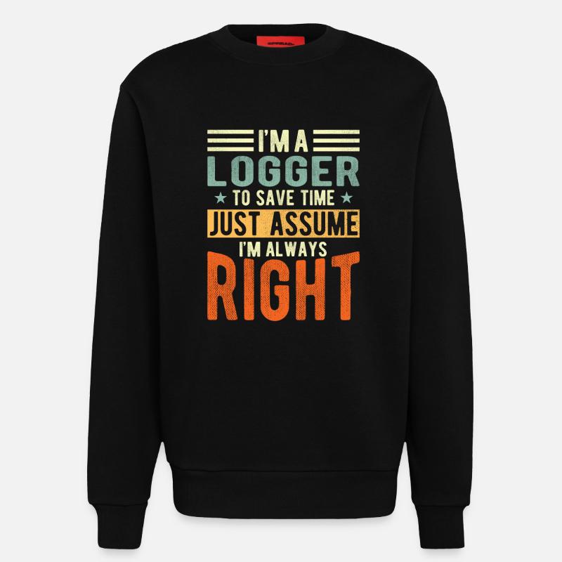 Logger - Sweatshirt - made by SPREAD  - SOLID BLACK