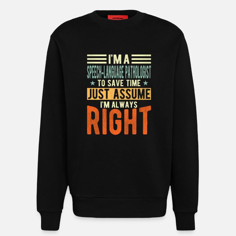 Language pathologist - Sweatshirt - made by SPREAD  - SOLID BLACK