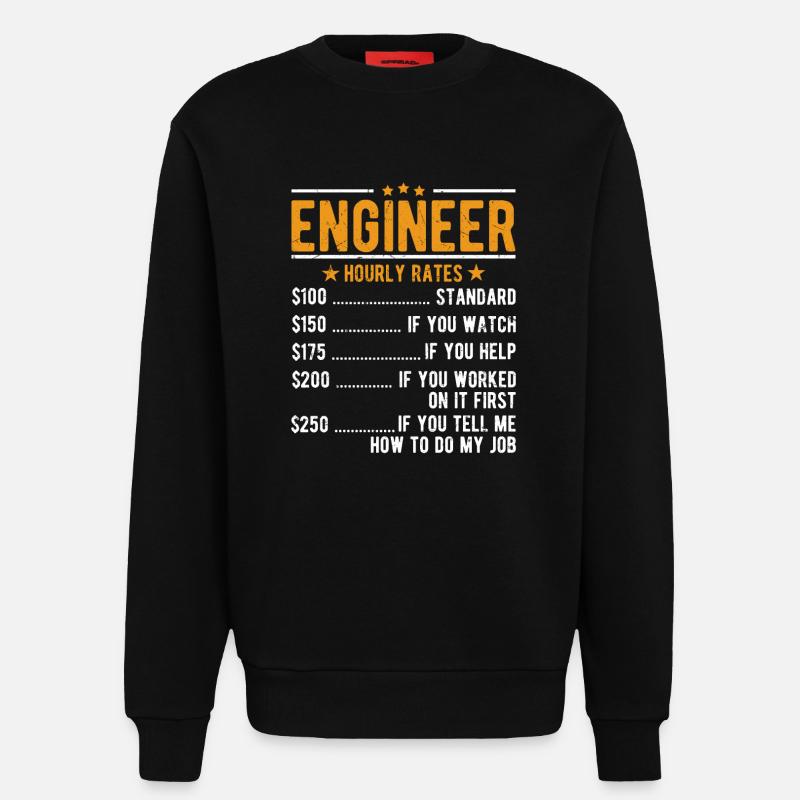 Techniker Stundenlohn - Sweatshirt - made by SPREAD  - SOLID BLACK