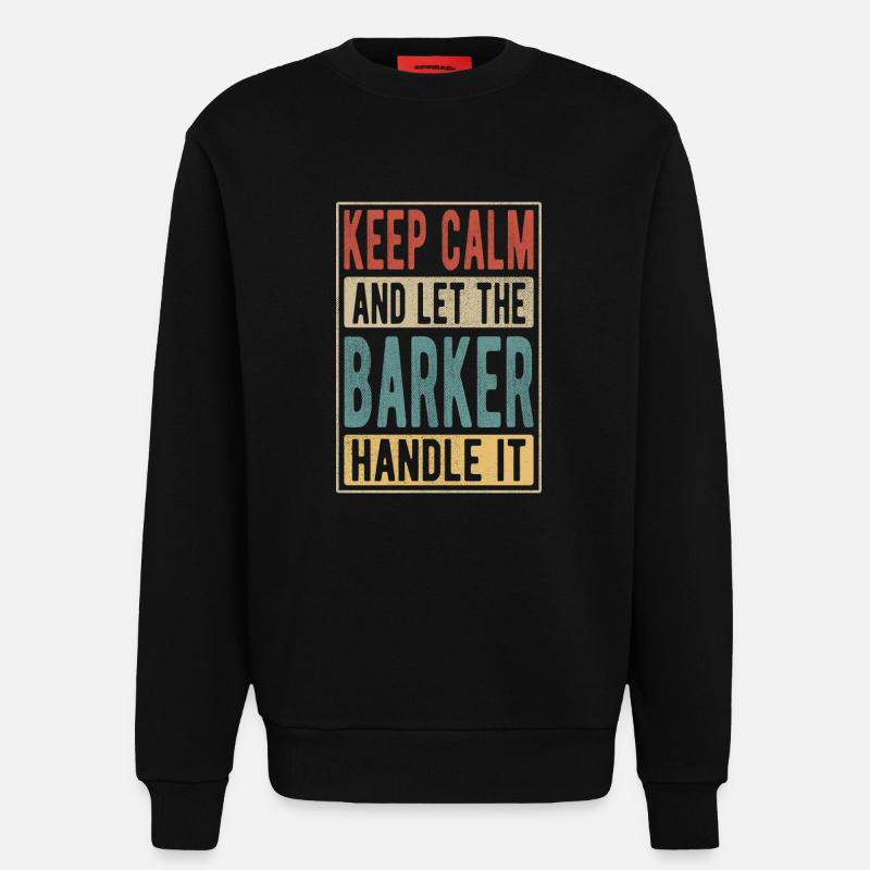 Barker Retro Geschenk - Sweatshirt - made by SPREAD  - SOLID BLACK