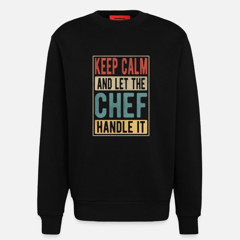 Chef Retro Gift - Sweatshirt - made by SPREAD  - SOLID BLACK