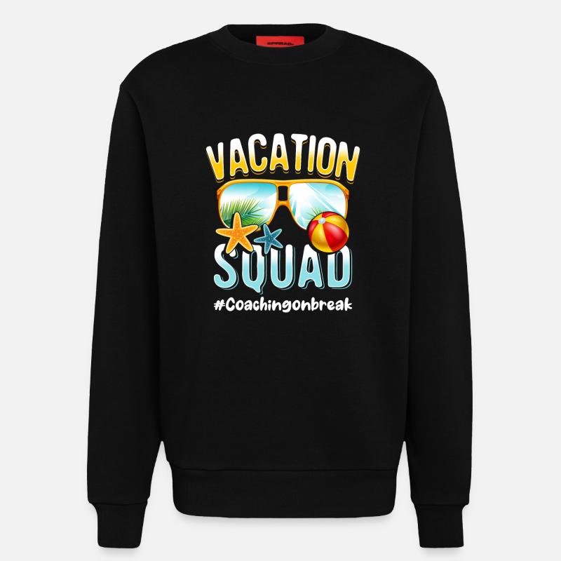Coaching Vacation Squad #Coachingonbreak - Sweatshirt - made by SPREAD - SOLID BLACK