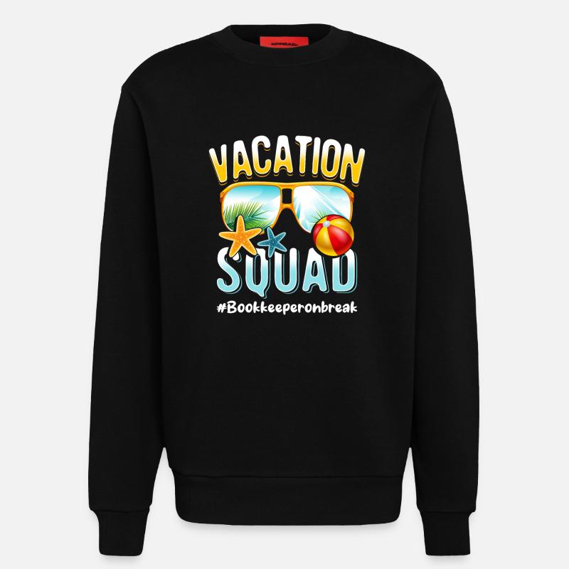 Comptable Vacation Squad #Bookkeeperonbreak - Sweat bio décontracté fabriqué en UE - SOLID BLACK