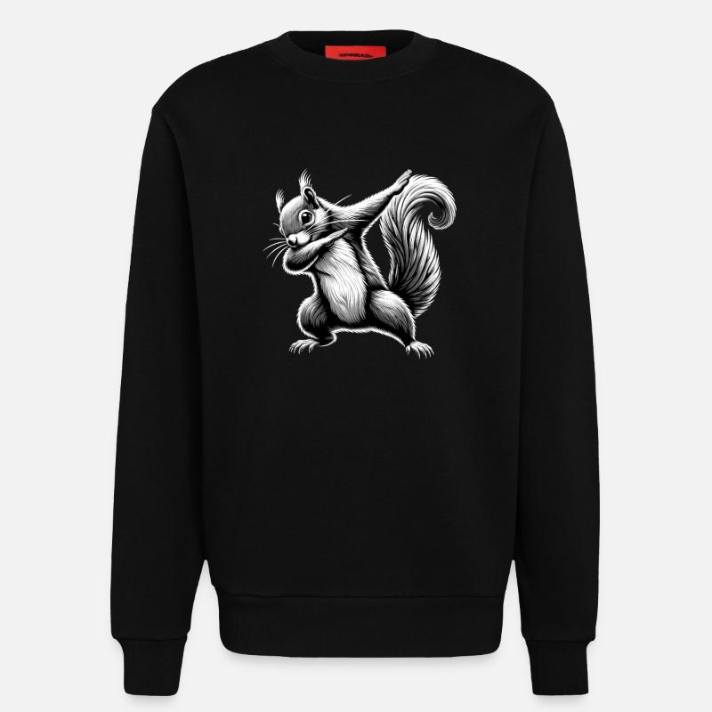 Dabbing Eichhörnchen - Sweatshirt - made by SPREAD  - SOLID BLACK