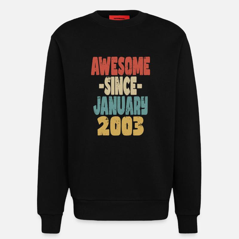 Toller Januar 2003 - Sweatshirt - made by SPREAD  - SOLID BLACK