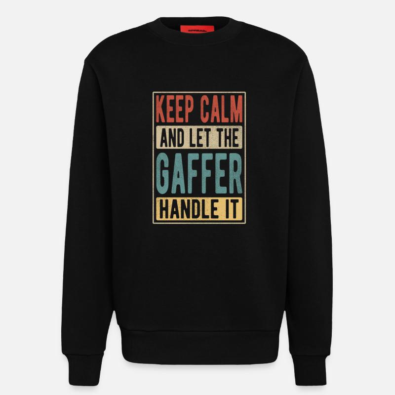 Gaffer Retro Geschenk - Sweatshirt - made by SPREAD  - SOLID BLACK
