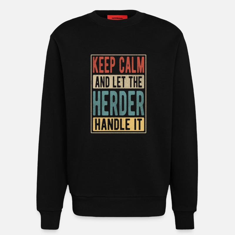Herder Retro Geschenk - Sweatshirt - made by SPREAD  - SOLID BLACK