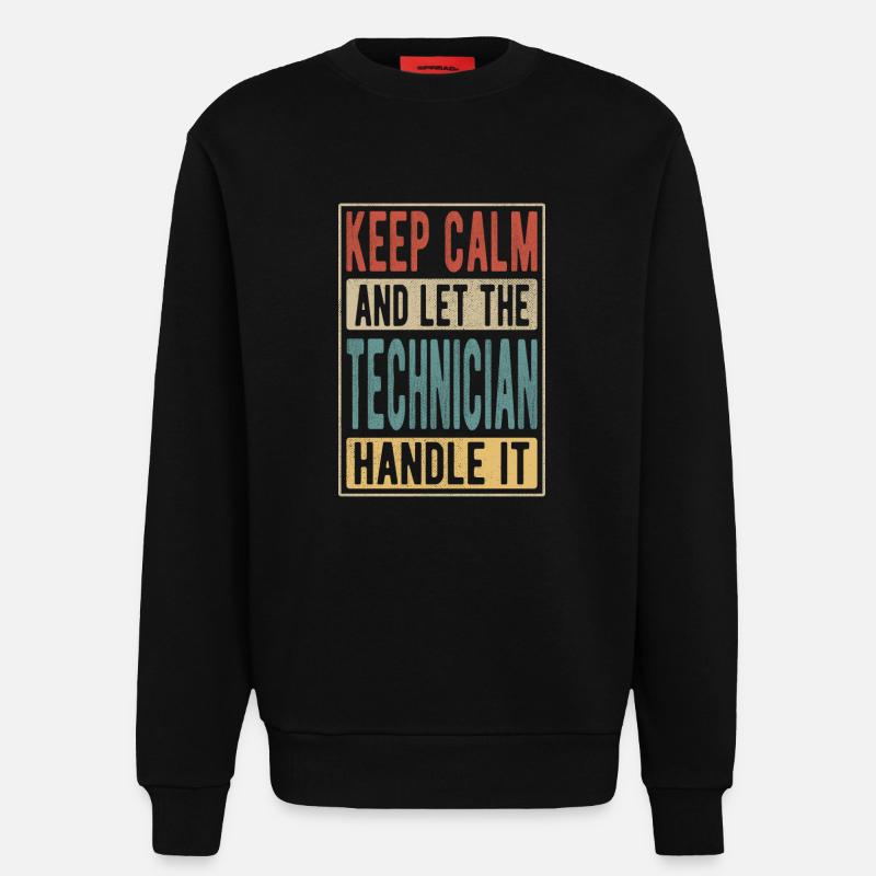 Techniker Retro Geschenk - Sweatshirt - made by SPREAD  - SOLID BLACK