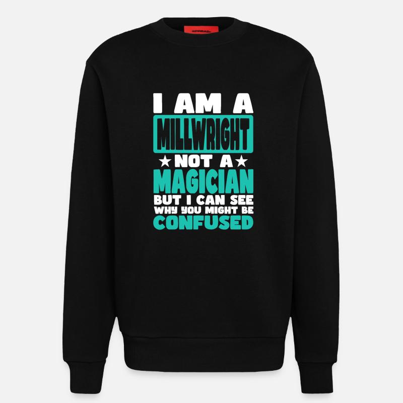 Millwright - Sweatshirt - made by SPREAD  - SOLID BLACK