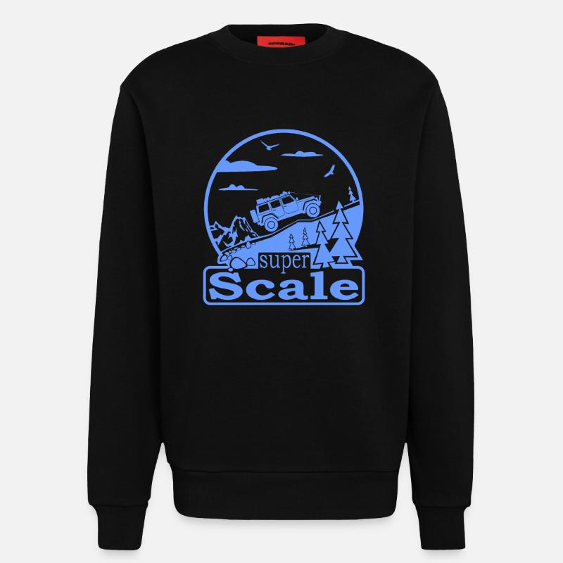 superScale Logo blau - Sweatshirt - made by SPREAD  - SOLID BLACK