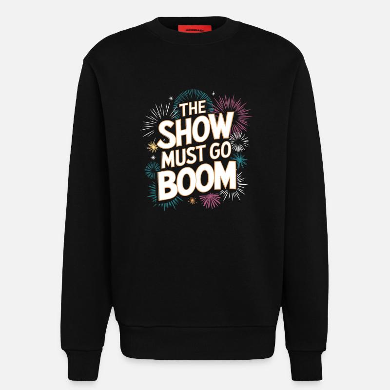 Pyrotechnie Feux d’artifice Pyrotechnie - Sweat bio décontracté fabriqué en UE - SOLID BLACK