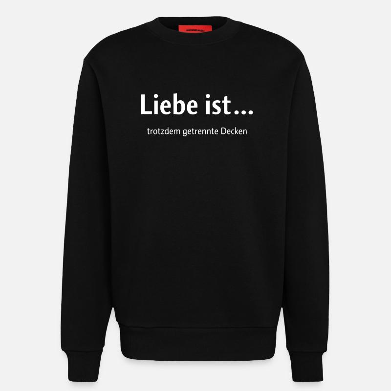 Love is... nevertheless separate blankets - Sweatshirt - made by SPREAD - SOLID BLACK