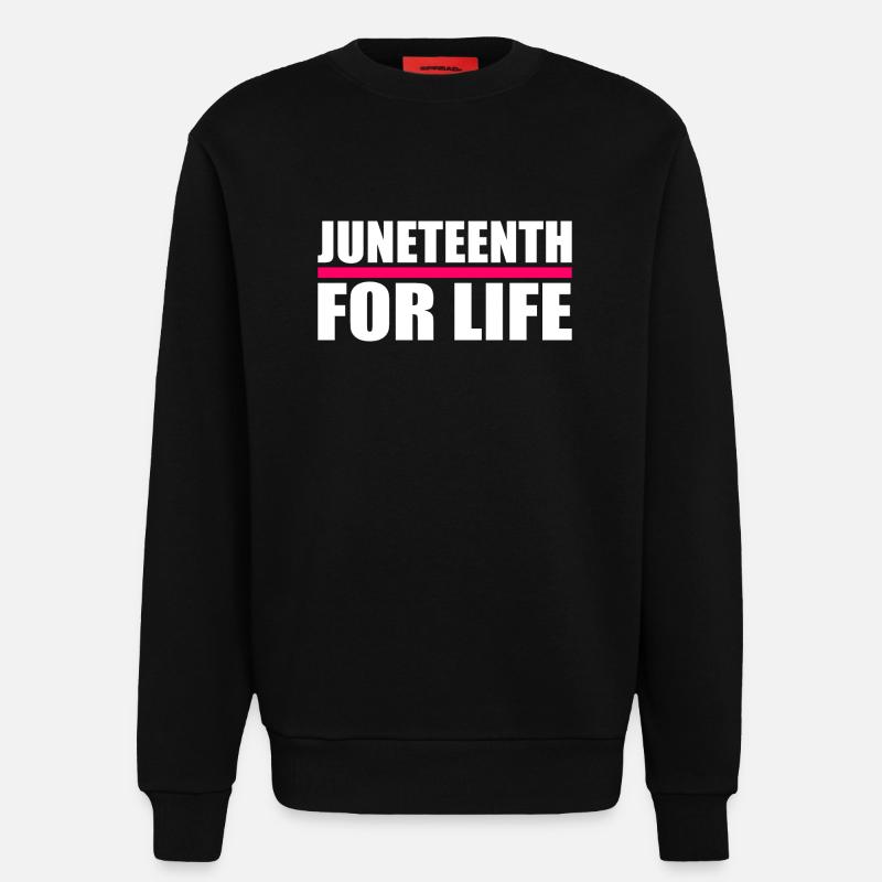 juneteenth - Sweat bio décontracté fabriqué en UE - SOLID BLACK