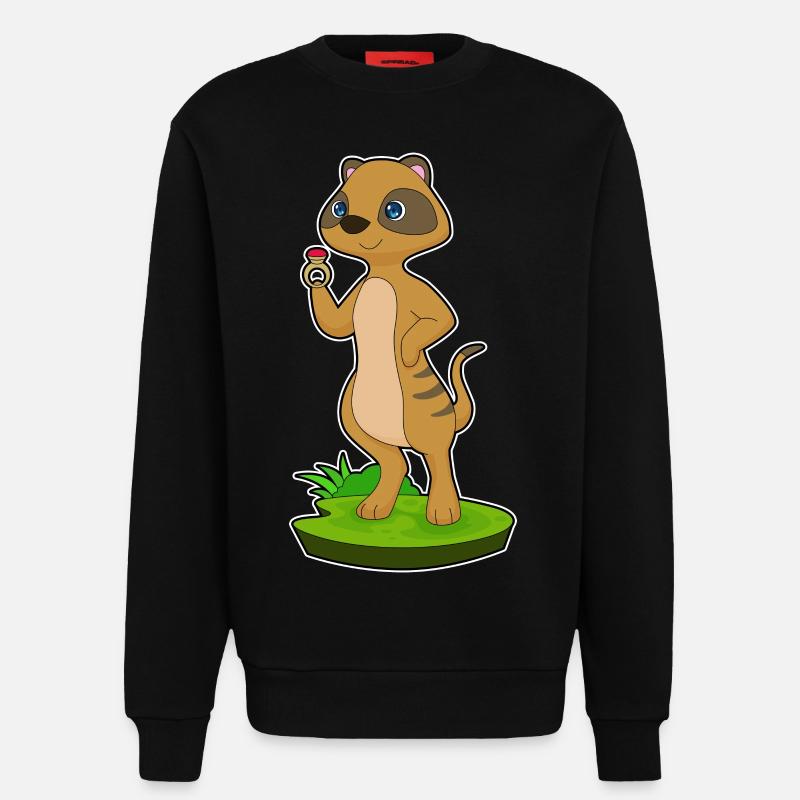 Erdmännchen Ring - Sweatshirt - made by SPREAD  - SOLID BLACK