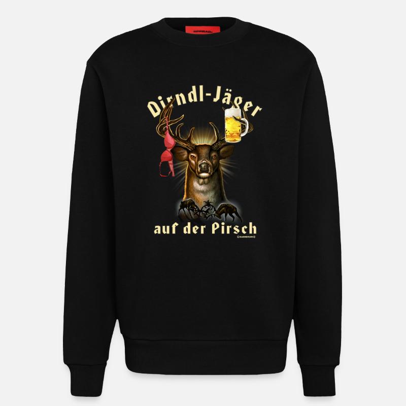 Dirndl-Jäger - Sweatshirt - made by SPREAD  - SOLID BLACK