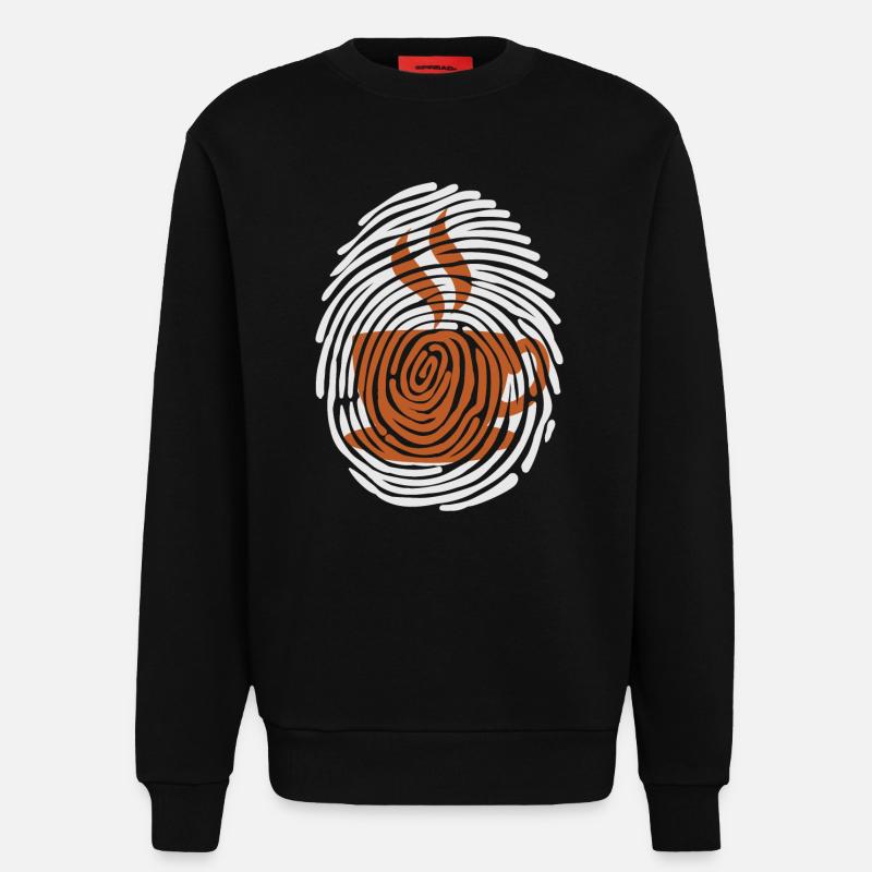 Kaffeetrinker Kaffee Kaffeetasse Milchkaffee - Sweatshirt - made by SPREAD  - SOLID BLACK