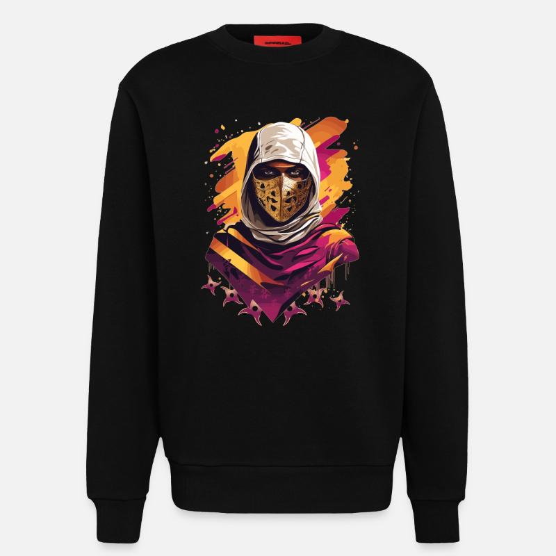 Ninja Samurai Krieger - Sweatshirt - made by SPREAD  - SOLID BLACK