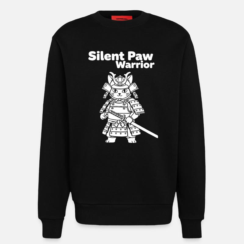 Stille Pfoten Samurai - Sweatshirt - made by SPREAD  - SOLID BLACK