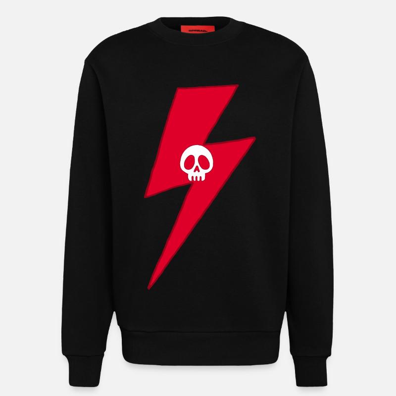 Red Skull Blitz - Sweatshirt - made by SPREAD  - SOLID BLACK