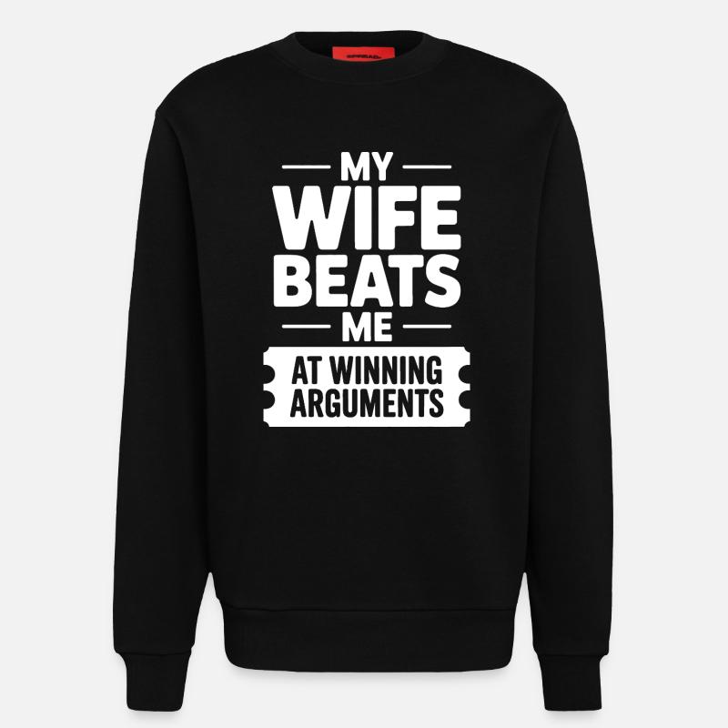 Witzige Rivalität: Gewinnende Argumente - Sweatshirt - made by SPREAD  - SOLID BLACK