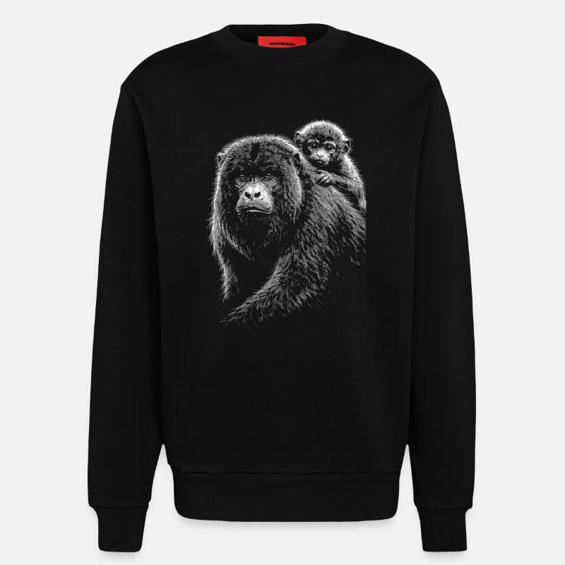 Brüllaffe - Sweatshirt - made by SPREAD  - SOLID BLACK