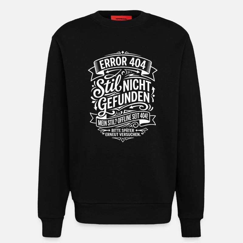 Stil Nicht Gefunden – Error 404 - Sweatshirt - made by SPREAD - SOLID BLACK