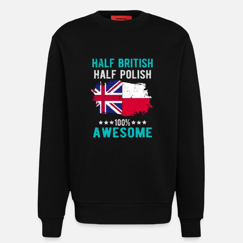 Halb Brite Halb Singapurer - Sweatshirt - made by SPREAD  - SOLID BLACK