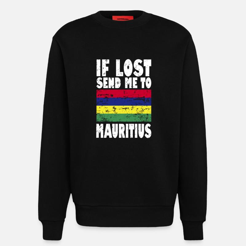 Mauritius Flagge Spruch - Sweatshirt - made by SPREAD  - SOLID BLACK