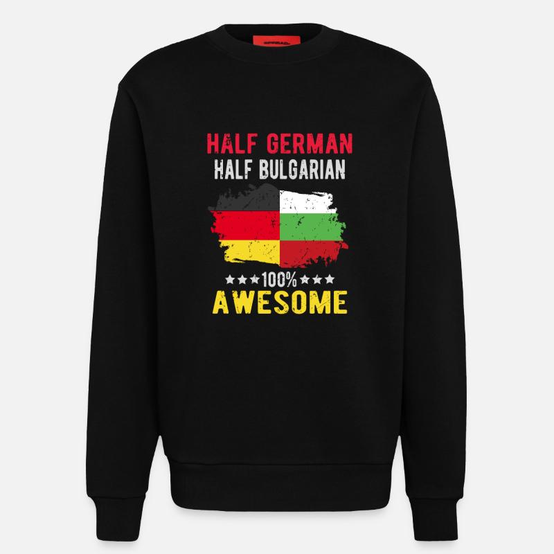 Half German Half Bulgarian - Sweatshirt - made by SPREAD  - SOLID BLACK