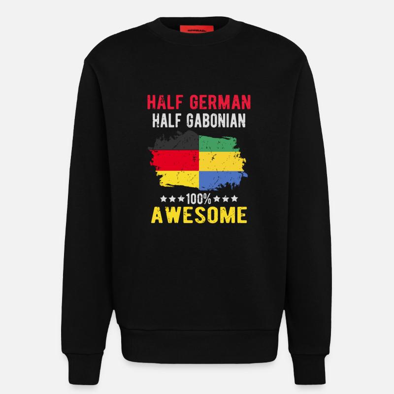 Half German Half Gabonese - Sweatshirt - made by SPREAD  - SOLID BLACK