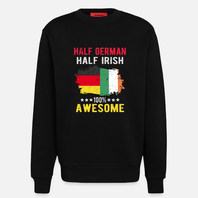 Half German Half Irish - Sweatshirt - made by SPREAD  - SOLID BLACK