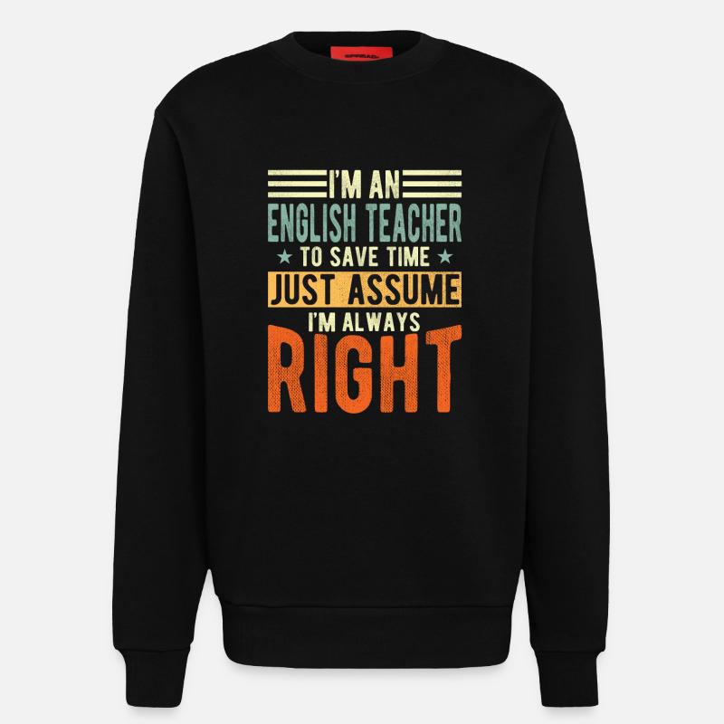 Englischlehrer - Sweatshirt - made by SPREAD - SOLID BLACK