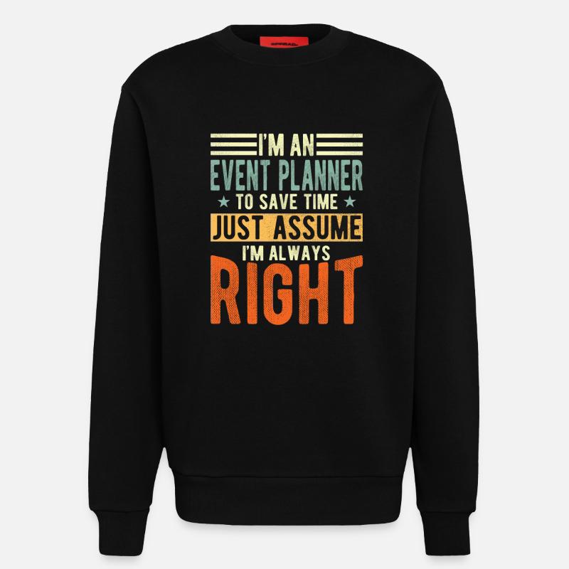 Eventplaner - Sweatshirt - made by SPREAD  - SOLID BLACK