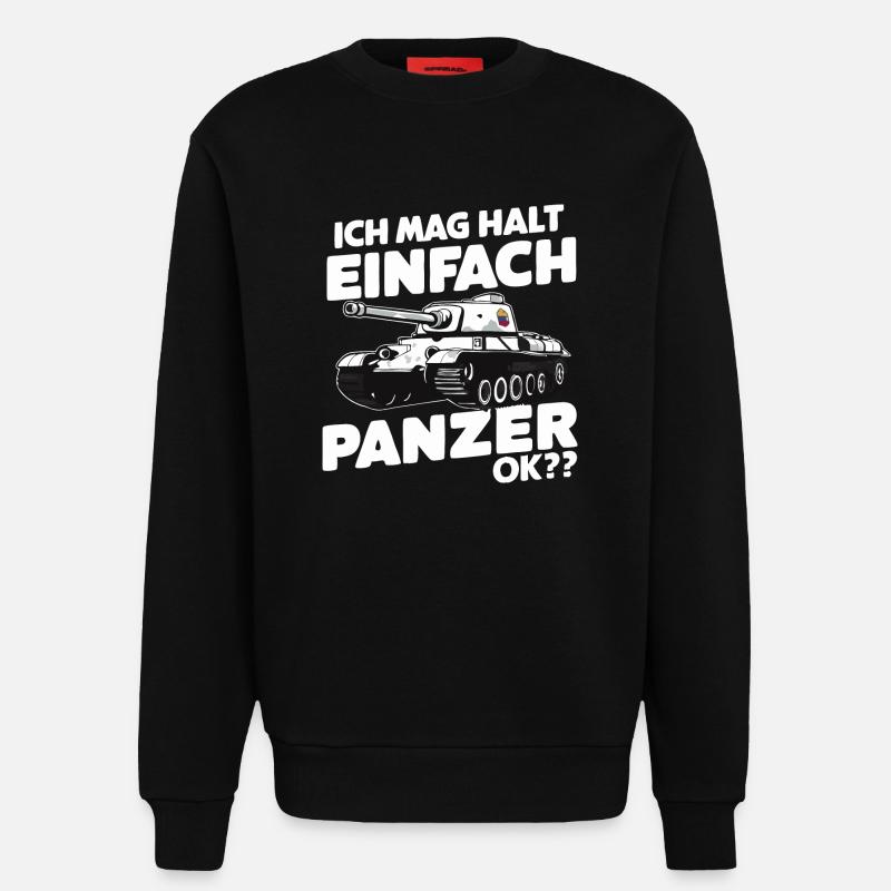 Panzer Kampfpanzer Panzerkampfwagen Panzerfahrer - Sweatshirt - made by SPREAD  - SOLID BLACK