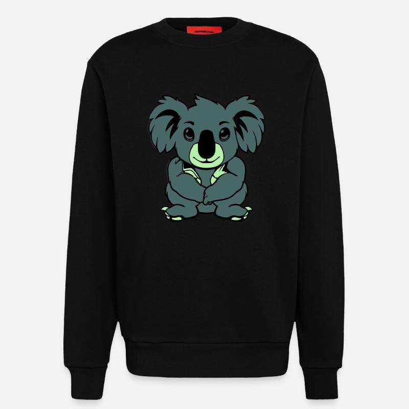 koalabär comic tier - Sweatshirt - made by SPREAD - SOLID BLACK