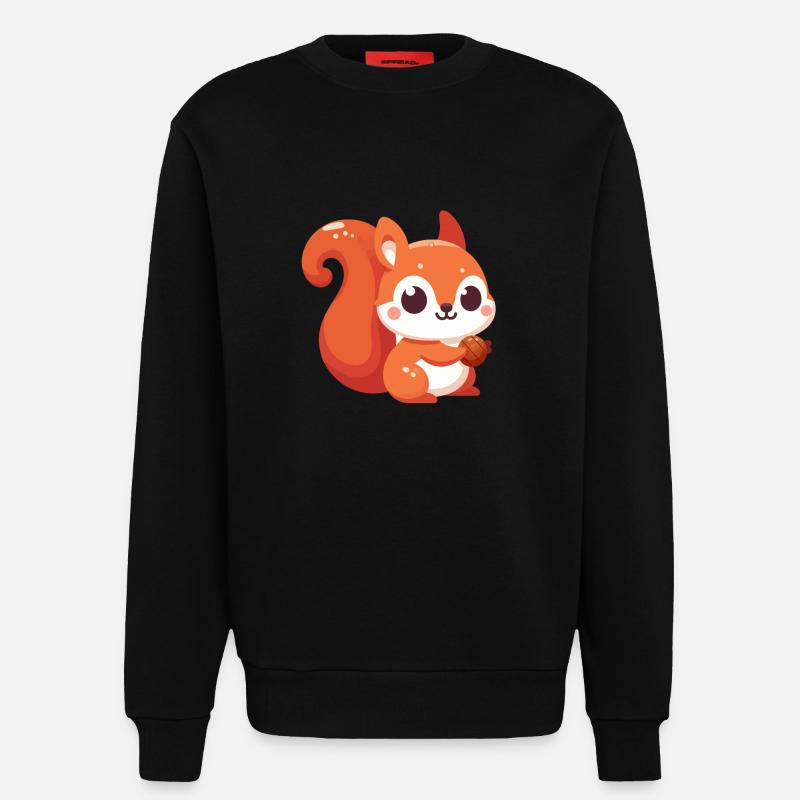 Chibi Eichhörnchen Kawaii - Sweatshirt - made by SPREAD  - SOLID BLACK