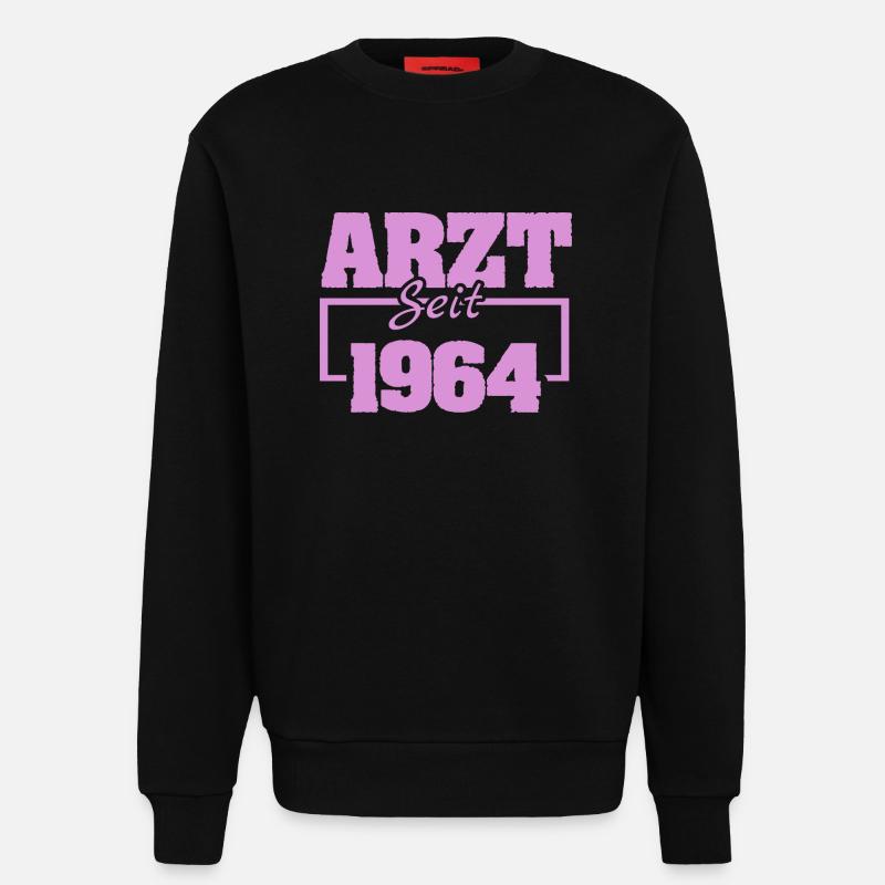 HNO 1964 - Sweatshirt - made by SPREAD  - SOLID BLACK