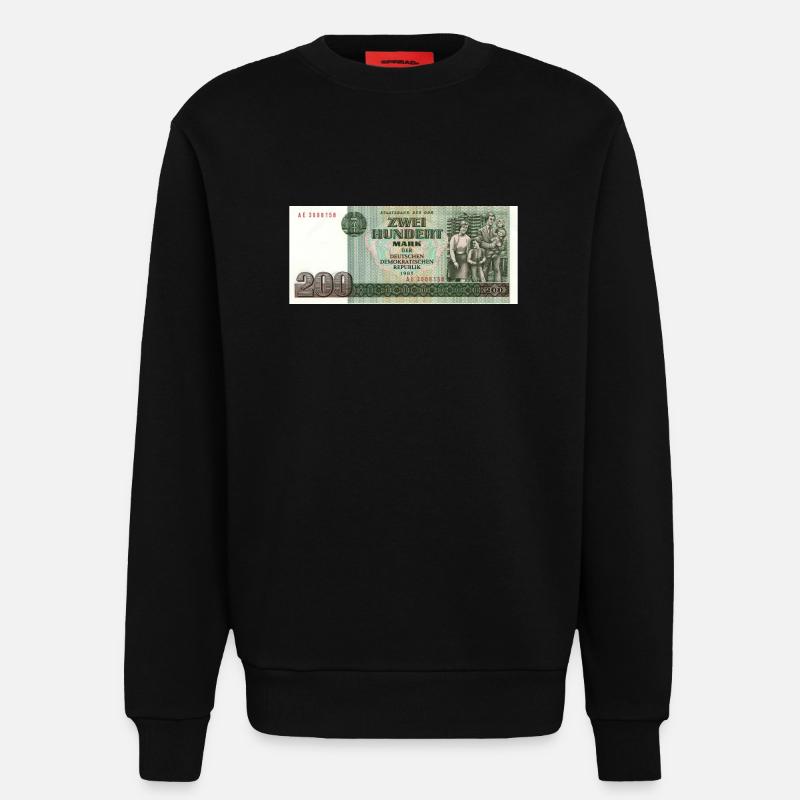 200 mark der ddr - Sweatshirt - made by SPREAD  - SOLID BLACK