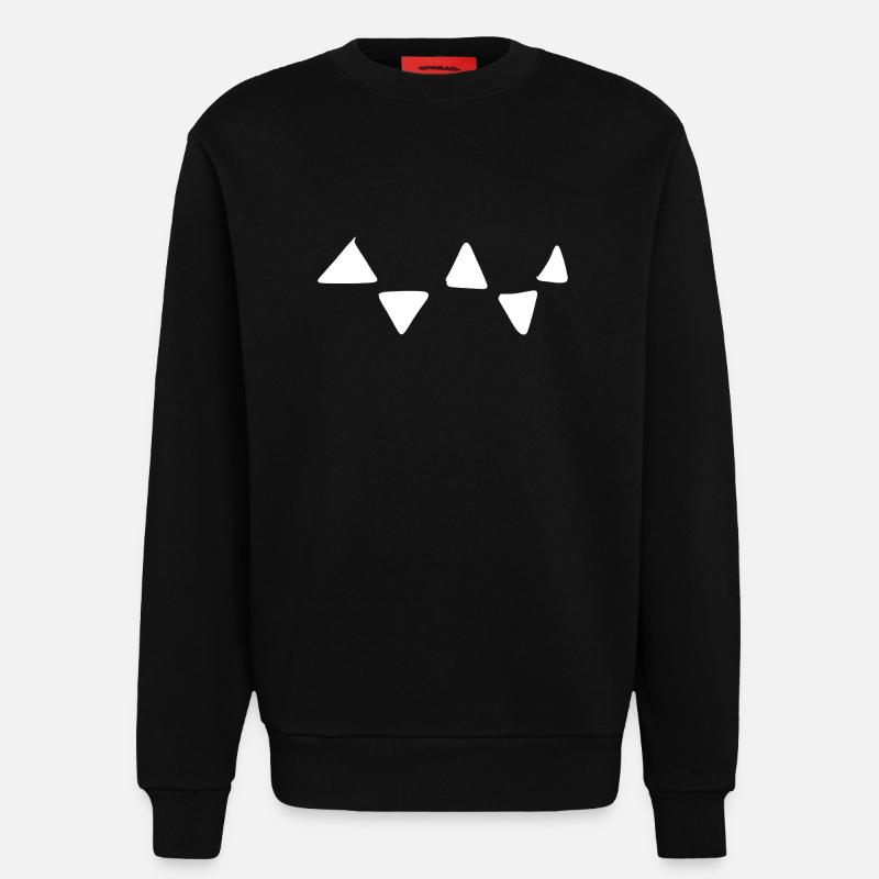 Triangular Pattern Triangular Shapes - Sweatshirt - made by SPREAD  - SOLID BLACK