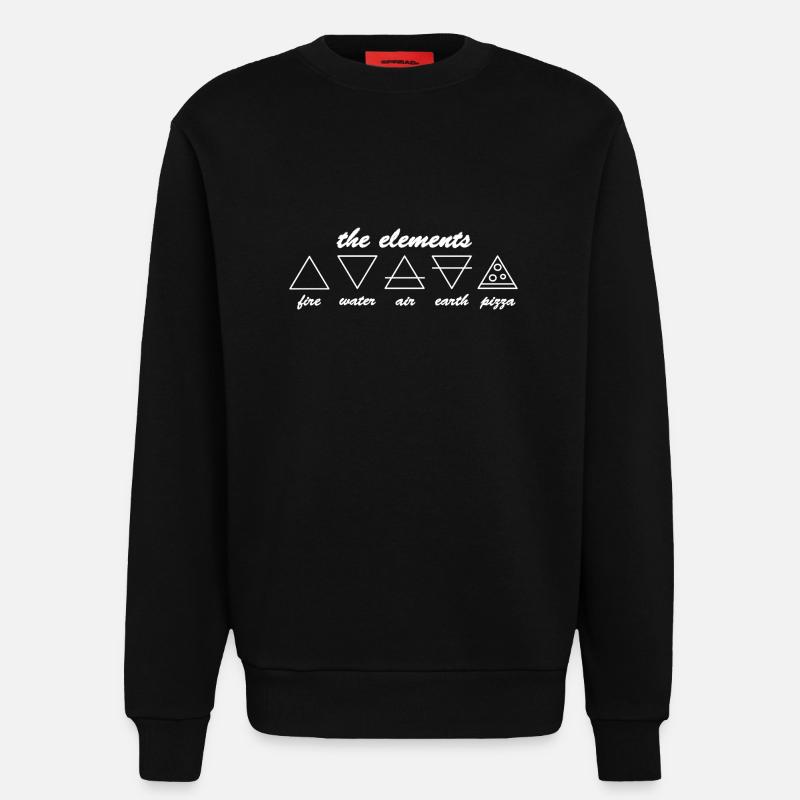 Élément de pizza - Sweat bio décontracté fabriqué en UE - SOLID BLACK