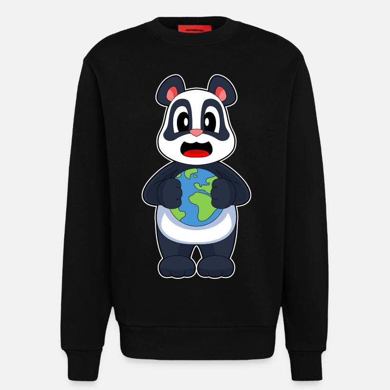Panda Erde - Sweatshirt - made by SPREAD  - SOLID BLACK