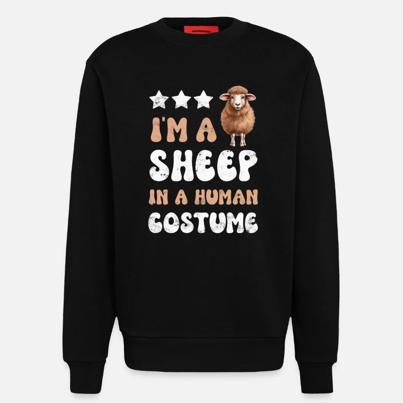 Schaf Schafe - Sweatshirt - made by SPREAD - SOLID BLACK