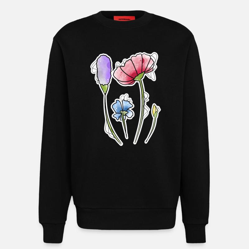Blumen - Sweatshirt - made by SPREAD  - SOLID BLACK