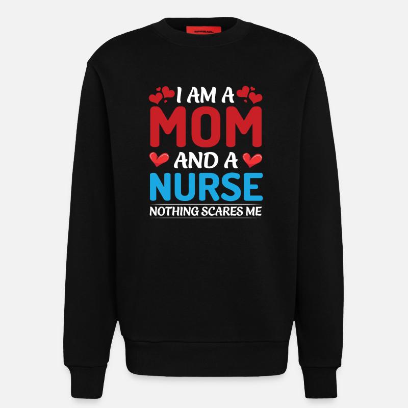 Conception de maman et d’aidant - Sweat bio décontracté fabriqué en UE - SOLID BLACK