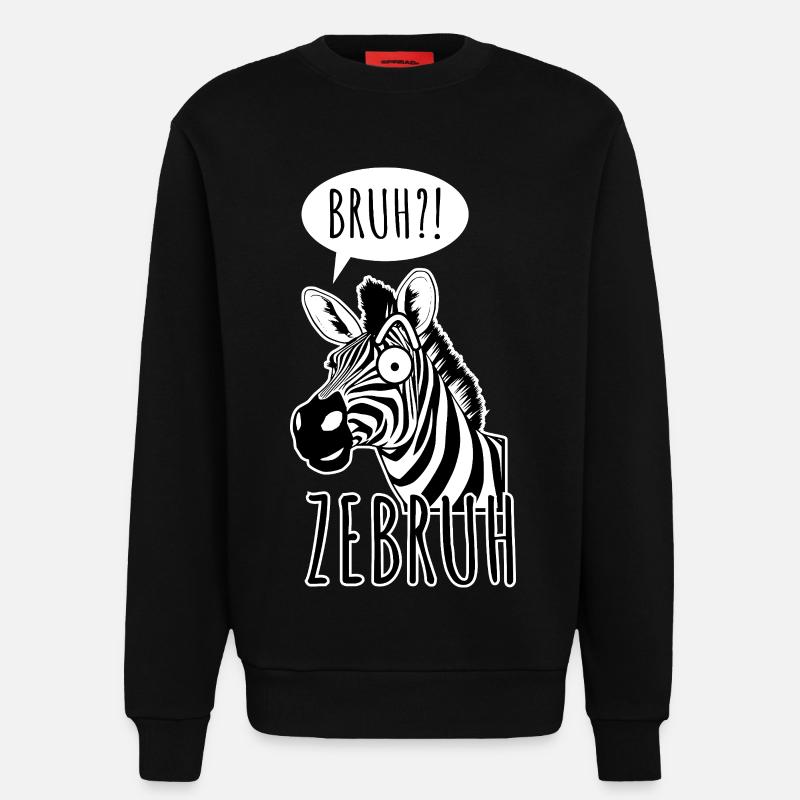 Zebra Bro - Ein ZeBRUH! - Sweatshirt - made by SPREAD  - SOLID BLACK